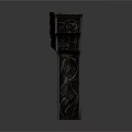 Black Decorative Home Living Product With Intricate Carved Patterns And Classic Design