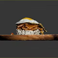 Delicious Grilled Meat Rice Bowl With Fried Egg And Fresh Vegetable Salad