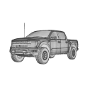 Silver Pickup Truck With Crew Cab Large Off Road Tires Black Grille And Cargo Bed