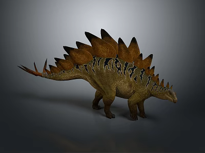 Realistic 3D Rendering Of Stegosaurus Dinosaur With Spiked Plates And Textured Skin 3d model