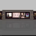 Elegant Costume Jewelry Store Interior With Gold Counters And Lighting Design