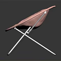Pink Round Leisure Chair With Metal Frame Padded Seat Modern Design For Comfortable Seating