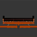 Modern lathe machine tool lathe machining turning 3d model