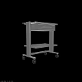 Tech Exhibition Hall Functional Mobile Metal Display Cart With Drawer And Wheels