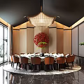 New Chinese Room Restaurant Box 3d model