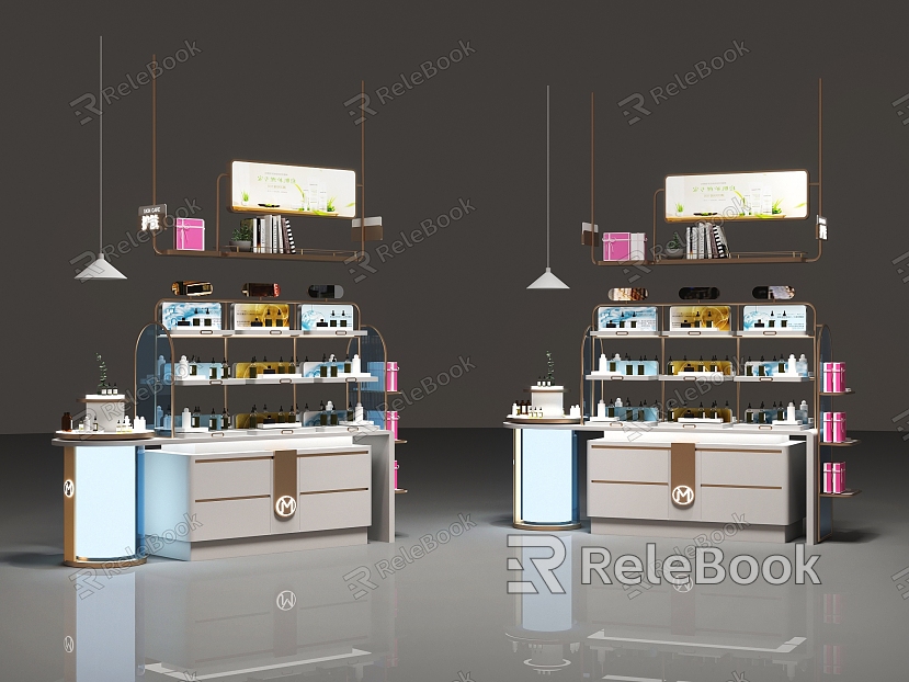 Nakajima Shelf Front Desk Skin Care Cabinet model