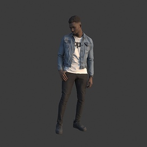 foreign man black man 3d model