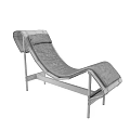 Modern Leather Lounge Chair With Brown Upholstery And Black Metal Frame Design