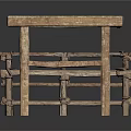 Rustic Wooden Table And Benches Set With Natural Wood Texture And Simple Design