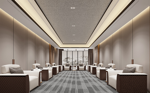 New Chinese Reception Room 3d model