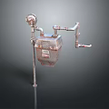 Rustic Vintage Metal Household Container Featuring Pipes And Valves Design