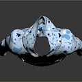 Light Blue Hoodie Featuring Geometric Patterns Heart And Leaf Shapes For Casual Style