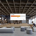 Modern Library Reading Room 3d model