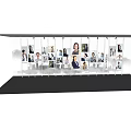 Modern Photo Wall Display With Transparent Panels Diverse Portraits And Various Professional Poses