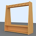 Wooden Shoe Cabinet With Top Hooks And Storage Shelves For Home Organization
