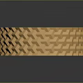 Golden Ring Shaped Household Item With Intricate Braided Surface Design