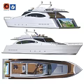 Luxury White Yacht Exterior And Interior Design With Comfortable Seating And Wooden Flooring