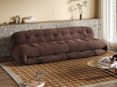 Sofa sofa Minotti multi-person sofa three-person sofa 3d model