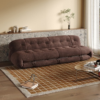 Sofa sofa Minotti multi-person sofa three-person sofa 3d model