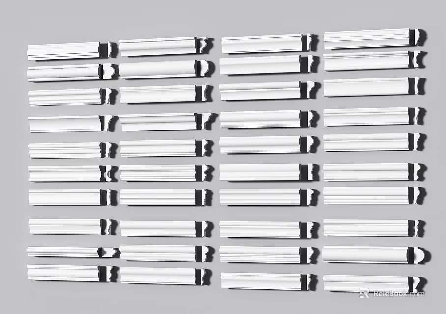 Neatly Arranged Various Corner Lines For Decorative And Architectural Applications 3d model 