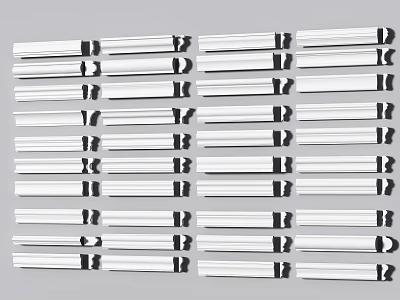 Neatly Arranged Various Corner Lines For Decorative And Architectural Applications 3d model