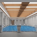 Public swimming pool Modern swimming pool 3d model