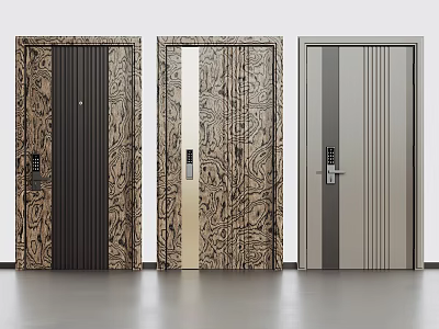 Variety Of Stylish Security Doors Design Ideas 3d model