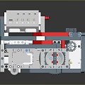 Contemporary Modular Furniture Design With White Grey Red And Blue Components