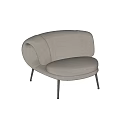 Modern Combination Sofa Single Sofa 3d model