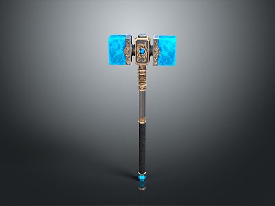 Viking Hammer Warhammer Cartoon Hammer Magic Hammer Thor's Hammer Ancient Weapons Cold Weapons 3d model