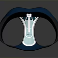 Men's Blue Underwear With Black Waistband And White Accent Design