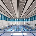 modern swimming pool 3d model