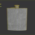 Silver Stainless Steel Flask With Brushed Surface And Screw Cap For Daily Use