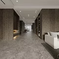 Modern Living and Dining Room Interior With White Sofa Coffee Table And Herringbone Rug