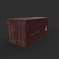 Rustic Red Shipping Container Building Featuring Branding And Industrial Design