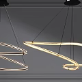 Contemporary Abstract Pendant Lights With Spiral Circular Design And LED Illumination