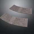 Decorative Textured Curved Architectural Components With Striped And Diamond Patterns