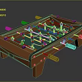Table Soccer Table Soccer Table Soccer Sports Entertainment Equipment Table Soccer Table Soccer Machine 3d model