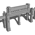 Traditional Chinese Ancient Stone Memorial Archway With Multiple Pillars And Beams