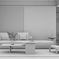 Modern Sofa Coffee Table Combination Simple Sofa Coffee Table Combination 3d model