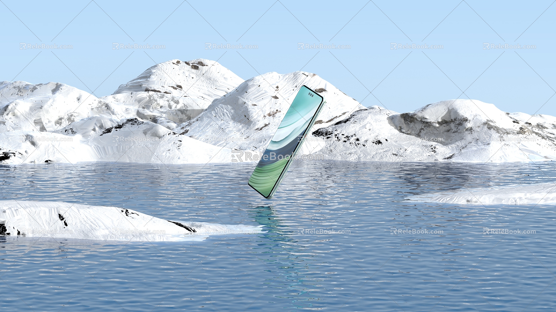 Outdoor snow mobile phone 3d model