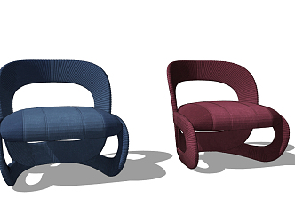 Modern single chair seat chair 3d model