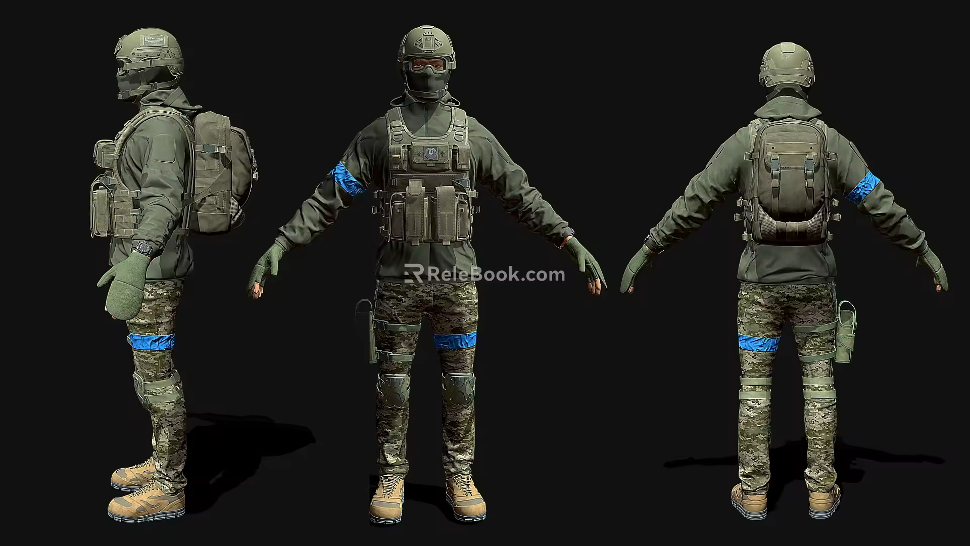 Infantry Soldier Game Figure Field Troops Soldier Game Role War 3d model