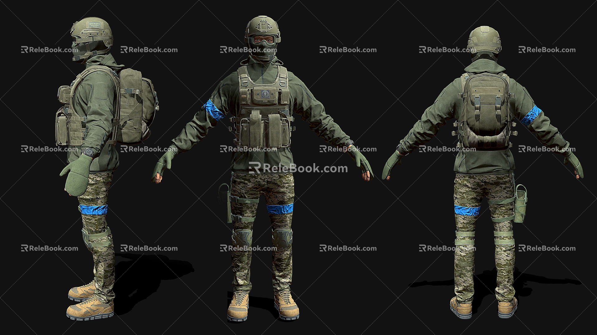 Infantry Soldier Game Figure Field Troops Troops Soldier Game Role War 3d model