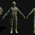 Infantry Soldier Game Figure Field Troops Soldier Game Role War 3d model