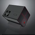 ROG SOLO Gaming PC Case with Black Red Modern Design and Ventilation Grilles