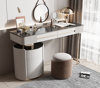 Light Luxury Dressing Table 3d model