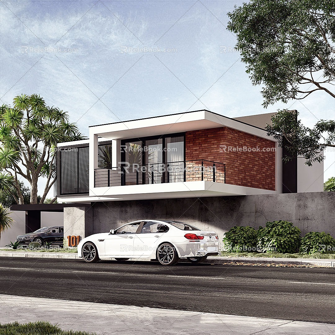 Modern single-family villa homestay building self-built house 3d model