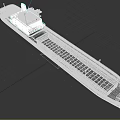 Modern Ship Design Featuring Multi level Superstructure And Helicopter Deck 3d model