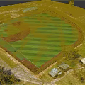 Arabian Knights Baseball Field Modern Baseball Field 3d model